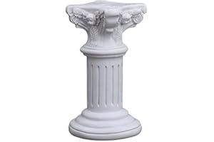 Baoblaze 2X Creative Roman Pillar Greek Column Statue Resin Pedestal Stand Figurine Sculpture Table Outdoor Home Kitchen Decor Lightweight