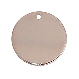 20 Rose Gold Plated Copper Round Circle Stamping Blank Tags for Metal Stamping 15mm or 5/8 Inch Diameter