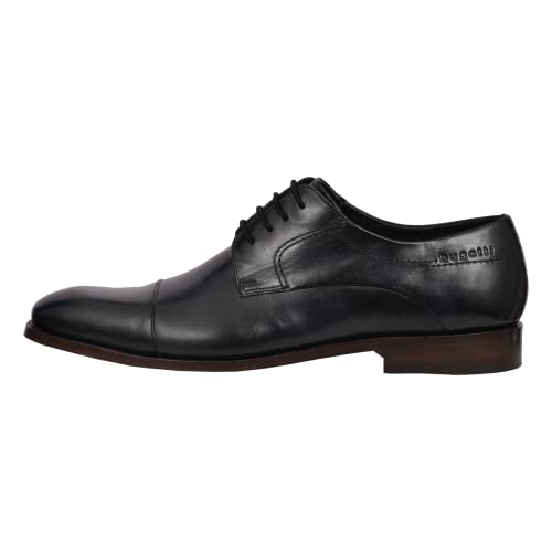 bugatti Herren Businessschuhe, Männer Business Schnürer, Wechselfußbett,schnürschuhe,Anzugschuhe,Derby schnürung,dunkelblau (4100),40 EU / 6 UK