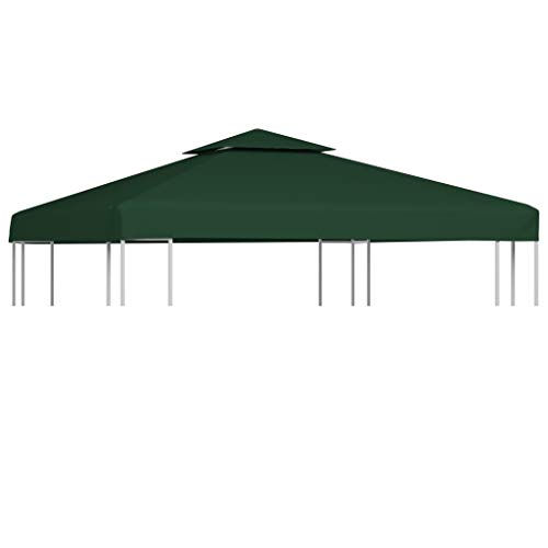 Ersatzdach für Pavillon, 3x3 m Pavillonabdeckung Pavillondach Ersatzbezug Sonnenschutz Polyester, 310 g/m² Grün – Bild 3