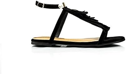 GuiltySoles CARRIE Women's Flats Fringe Tassel Sandals Summer Flats Dress Shoes
