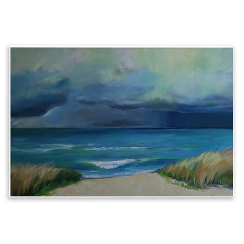 Stupell Industries Stormy Beach Seascape Wall Plaque Art design by Violeta Voll…