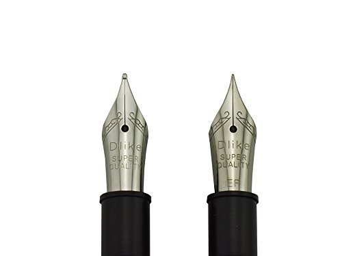2 PCS Spare Nibs (1 x extra fine & 1 x Medium) For Delike Brass Fountain Pen - Thumbnail 2