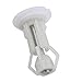 RDEXP White Plastic Toilet Seat Cover Hinge Blind Hole Nut Top Fixing Screw Pack of 4