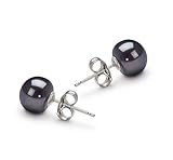 Black 7-8mm AA Quality Freshwater Pearl Earring Set