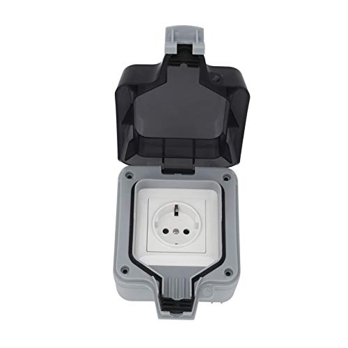Shoze Außensteckdose Steckdose IP66 Wetterfest Staubdicht Feuchtraum Aufputz Schutzkontakt für den Außenbereich mit…