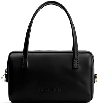 Portland Leather Black Leather Small Tote BackPack Purse – Pebbled Leather Boston Backpack | Portland Leather Goods main image 4