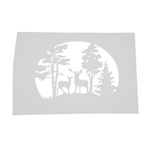 Itlovely Deer Forest Metal Cutting Dies Stencil for DIY Scrapbooking Paper Card Embossing Craft Decor