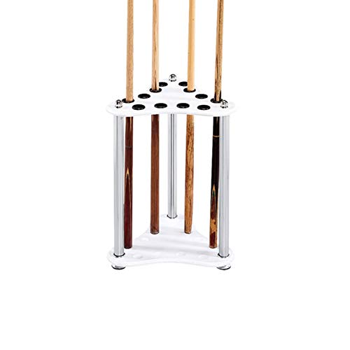 Frjjthchy Waterproof Cue Rack Wood Easy to Assemble Billiard Stick Rack for Home Office (White) - Thumbnail 3