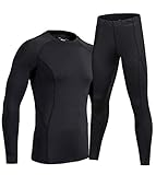 LNJLVI Boys Girls Thermal Underwear Set Long Sleeve Shirt Base Layer Tops and Pant 2 Pcs