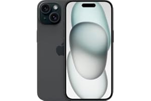 Apple iPhone 15 (eSIM only), 128GB, Black - Unlocked (Renewed)