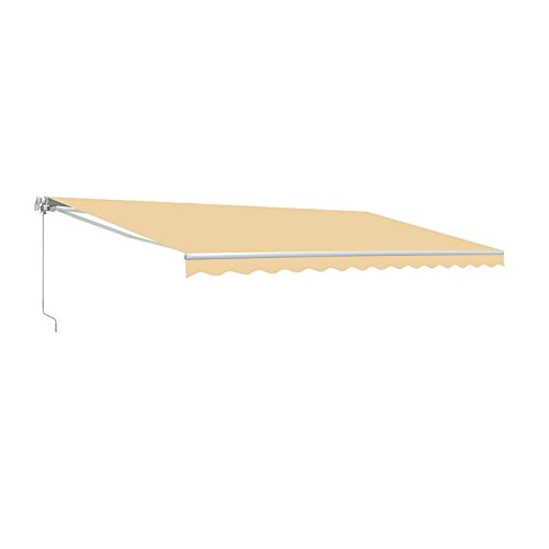 ALEKO AW12X10IVORY29 Retractable Patio Awning 12 x 10 Feet Ivory