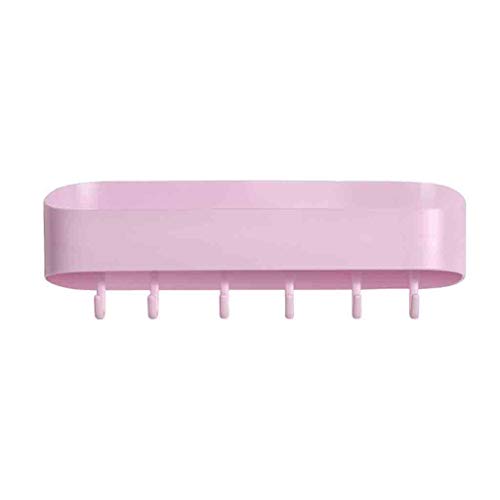 Alisy Bathroom Storage Rack, Home Bathroom Kitchen with Hook Free Punching Storage Rack Utility Hook