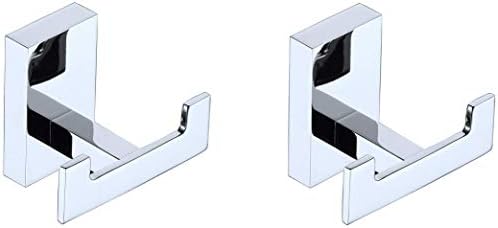 Double Brass Towel Robe Hook Polished Chrome Wall Mounted,2 PCS