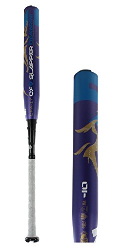 DeMarini 2017 CF9 Slapper (-10) Fast Pitch Softball Bat, Purple/Light Blue, 34 inch/24 oz.