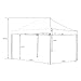 Abba Patio 10 x 15 ft Pop Up Heavy Duty Instant Canopy Commercial Portable Canopy with Sidewalls Enclosure, White