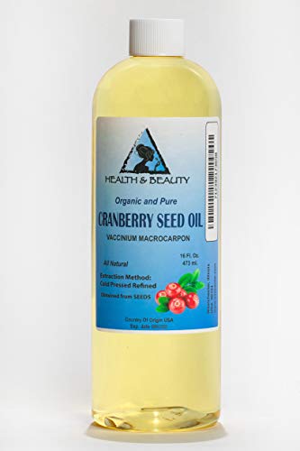 Cranberry Seed Oil Refined Organic Cold Pressed Premium Natural 100% Pure 16 oz