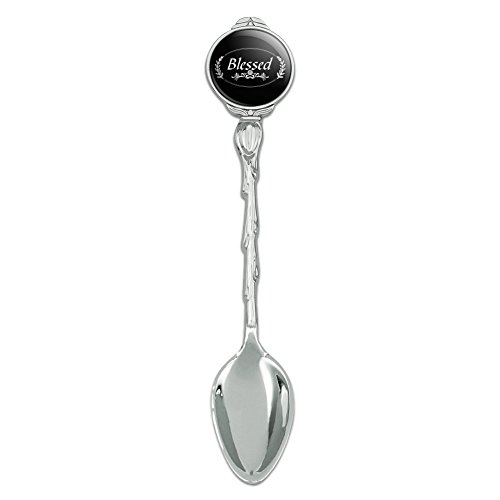 Blessed Halo On Black Novelty Collectible Demitasse Tea Coffee Spoon
