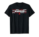 Stroke Warrior T Shirt Red Ribbon Fighter Love