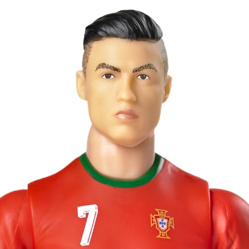 Sockers - Cristiano Ronaldo - Jugador de la SELECCIÓN Portuguesa- Figura de acción de 20 cm - Juguete articulado- fanáticos del Futbol - Regalo para niños Futbol - (CR7)