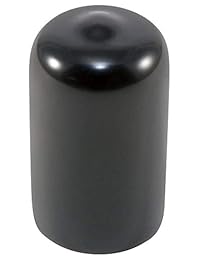 Tapones: tapones de vinilo redondos negros de 0.5 in a 0.4 in, tapón flexible de extremo protector de rosca de tornillo de tornillo de seguridad para tubo de 0,312 pulgadas, barra de poste de tubo, cubierta OD 1.0 in de altura interior.