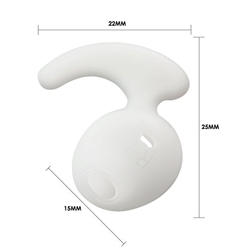 20 Pieces Silicone Earbud Covers Teemade Replacement Ear Hooks Tips Silicone Ear Gels Buds for Samsung Galaxy S7/S7 Edge /S6/S6 Edge Sports Earbuds (White)