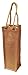 CarryGreen Pack of 3- Natural Jute Burlap One Bottle Wine Tote with Long rope handles size 4