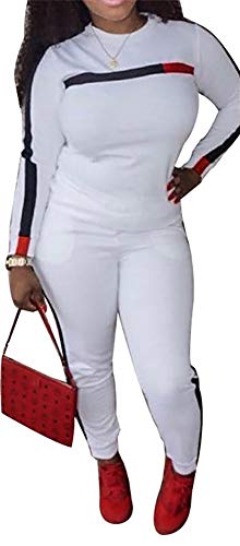 Women's Sexy Long Sleeve Pullover Hoodie Sport Fitness Bodycon Two Piece Outfits