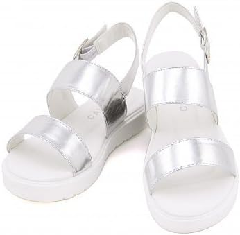 Amazon カヴール レディース スポーツ サンダル スポサン ぺたんこ 歩きやすい ソックス 靴下 コーディネート 3102 シルバー Ll ファッションサンダル