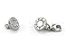 CleverDelights 8 Magnetic Jewelry Clasps - Rhinestone Ball Style + Lobster Clasp - Silver Color