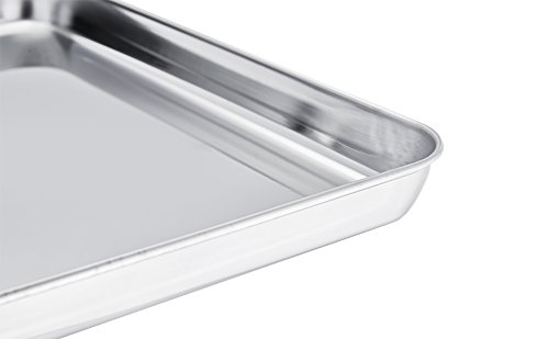 TeamFar Baking Sheet, Stainless Steel Baking Pan Cookie Sheet, Healthy & Non Toxic, Rust Free & Less Stick, Easy Clean… 4 TeamFar Baking Sheet, Stainless Steel Baking Pan Cookie Sheet, Healthy & Non Toxic, Rust Free & Less Stick, Easy Clean… - Image 5