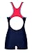 beautyin Womens One Piece Boyshort Sports Swimsuit Racerback Swim Suit Tag 38, Size 4 US, Red