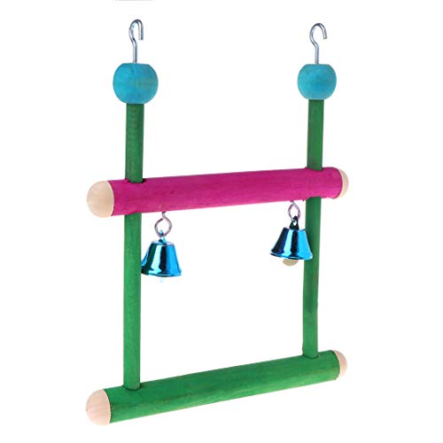 Seaskyer Parrots Playstand Bird Playground Wood Perch Gym Stand Playpen Bird Ladders Exercise Playgym for Electus Cockatoo Parakeet Conure Cockatiel Cage Accessories Exercise Toy