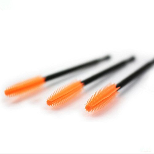 Coshine 100pcs 5 Styles Disposable Silicone Eyelashes Makeup Brushes Mascara Wands Applicator Spoolers Makeup Tool