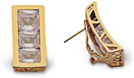 1 Inch Clip on Stone Earrings