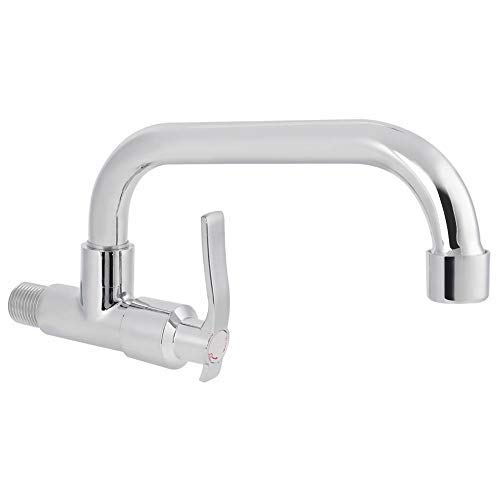 TOPINCN Kitchen Faucet Wall Mounted Single Cold Water Tap Single Handle Kitchen Sink Faucet G1/2In Home Use Accessories(Type B 20Cm)