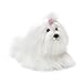 Nat and Jules Small Maltese With Pink Ribbon Bright White Children's Plush Stuffed Animal