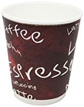 Lollicup C-KIC508 Karat Insulated Paper Hot Cup, 8 oz, Stock Print (Case of 500)