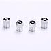 TK-KLZ 4Pcs for Jeep Skull Logo Car Wheel Tires Valve Stem Caps for Chrysler Jeep Grand Cherokee Wrangler Compass Cherokee Renegade Patriot Grand Comander Decoration Accessories (Silver)