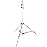 Neewer Stainless Steel Light Stand of 1/4 inch, 78.7 inches/200 centimeters Foldable and Portable Heavy Duty Stand for Studio Softbox, Monolight and Other Photographic Equipment (Silver)