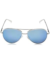 Peepers Ola de calor sol de mujer Aviador anteojos de sol, azul y gris, 56 mm. 1, Azul, 2.5