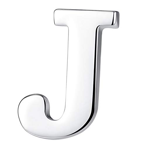 HONEY BEARInitial Alphabet Letter Lapel Pins Collar Badge Brooches for Mens/Womens Shirt Dress Decoration Silver