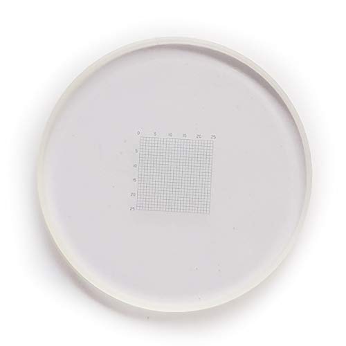 0.2 mm net Shaped Microscope Eyepiece Micrometer net Shaped Eyepiece Ruler Slides Measuring Microscope Micrometer Calibration for Microscope Stage Eyepiece Objective Lens Diameter 19mm - Thumbnail 5