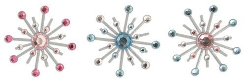 Karen Foster Design Sparkle Burst Brads Embellishments, 6 Stardust