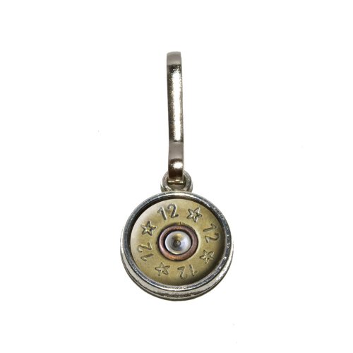 Graphics and More 12 Gauge Spent Shell Bullet (Image Only) Ammo Gun Antiqued Charm Clothes Purse Luggage Backpack Zipper Pull