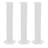 Cylinder Lab Liquid Container Graduated Measuring Beaker 100mL 3 Pcs