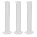 Cylinder Lab Liquid Container Graduated Measuring Beaker 100mL 3 Pcs