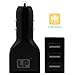 LP® 36W 7.2A Rapid USB Car Charger 3-Port In Car Charger With CI Power Technology (Smart Charging) for Iphone6, Iphone6 Plus Iphone6s Iphone6s Plus, Iphone5, Ipad Air, Samsung Galaxy Note4 and External Battery Charger and Many other USB-Powered Mobile Devices - Black
