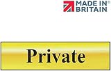 Scan SCA6012 Self Adhesive Brass Effect Sign Private 200 x 50mm view 2