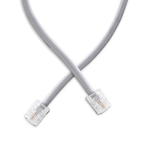 THE CIMPLE CO - Phone Line Cord 25 Feet - Modular Telephone Extension Cord 25 Feet - 2 Conductor (2 pin, 1 line) Cable - Works Great with FAX, AIO, and Other Machines - Grey - Thumbnail 7